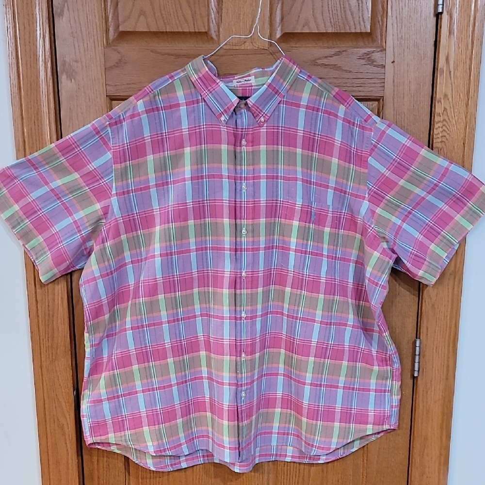 Plaid Short Sleeve Shirt - Multicolor